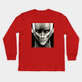 Halloween Gothic Fright Creature Kids Long Sleeve T-Shirt